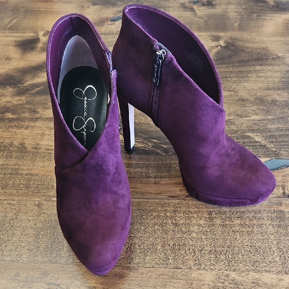 Jessica Simpson Plum Heeled Boots